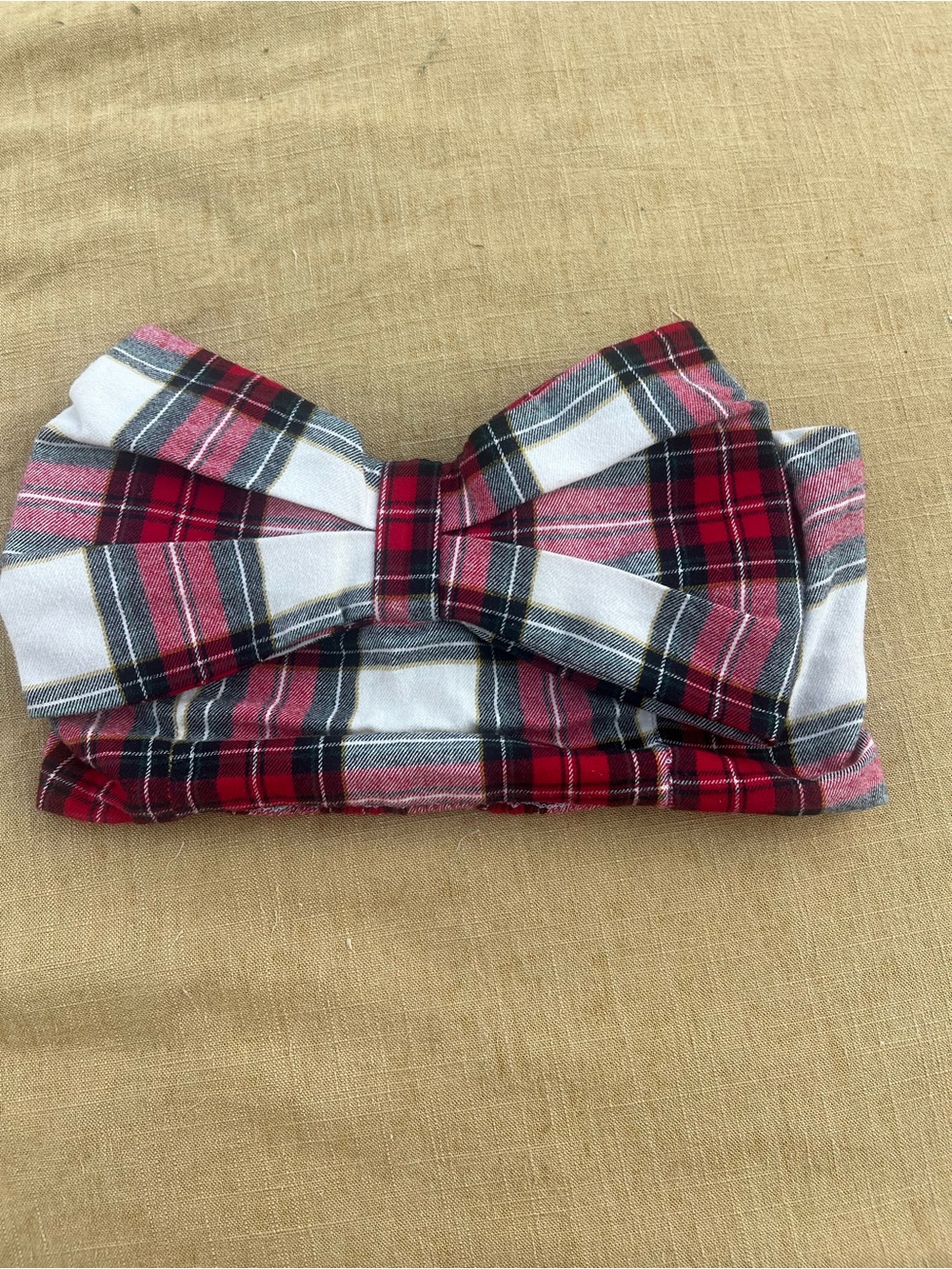 Show Me Your MuMu Red/Cream Plaid Bow Top Size Medium